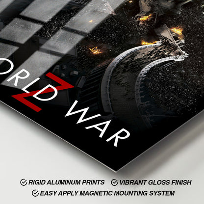 Flex Designs Metal Poster World War Z Theatrical 11 x 17" Home Goods - Movie 2013 Movie Metal Poster