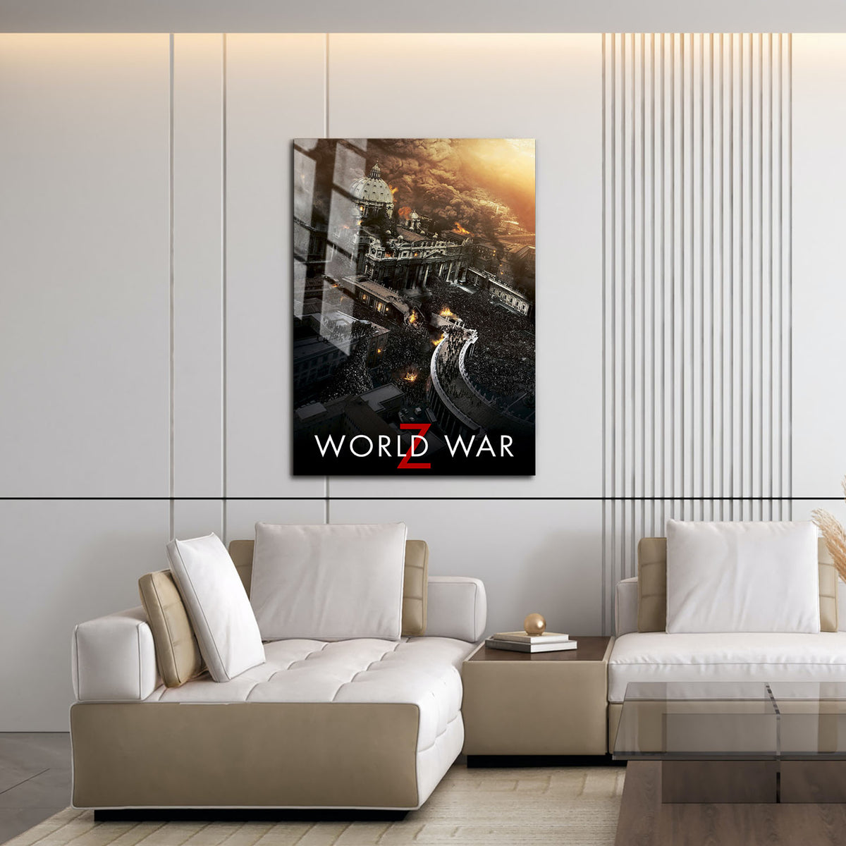 Flex Designs Metal Poster World War Z Theatrical 16 x 24" Home Goods - Movie 2013 Movie Metal Poster