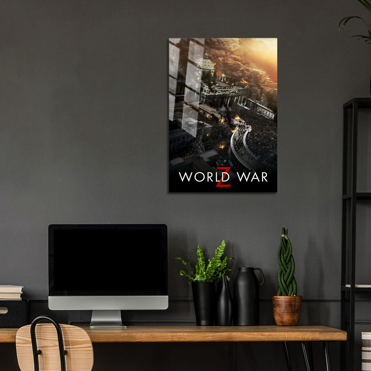 Flex Designs Metal Poster World War Z Theatrical 24 x 36" Home Goods - Movie 2013 Movie Metal Poster