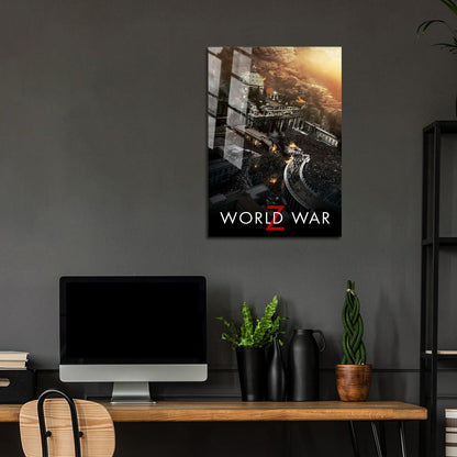 Flex Designs Metal Poster World War Z Theatrical 24 x 36" Home Goods - Movie 2013 Movie Metal Poster