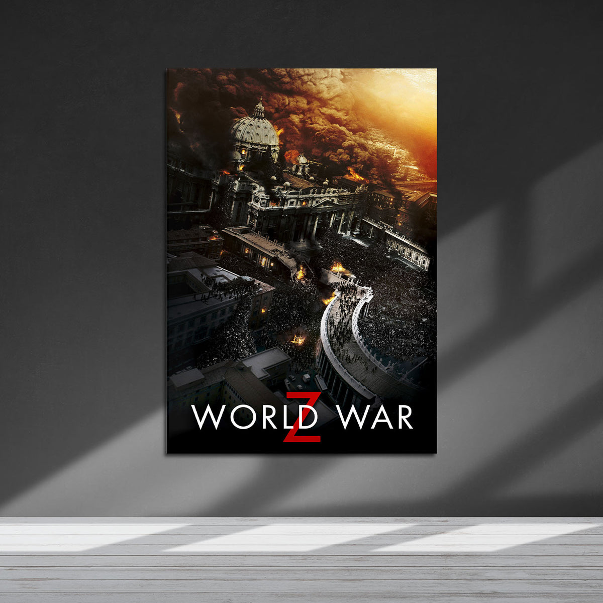 Flex Designs Metal Poster World War Z Theatrical 5 x 7" Home Goods - Movie 2013 Movie Metal Poster