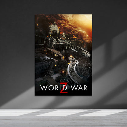 Flex Designs Metal Poster World War Z Theatrical 5 x 7" Home Goods - Movie 2013 Movie Metal Poster