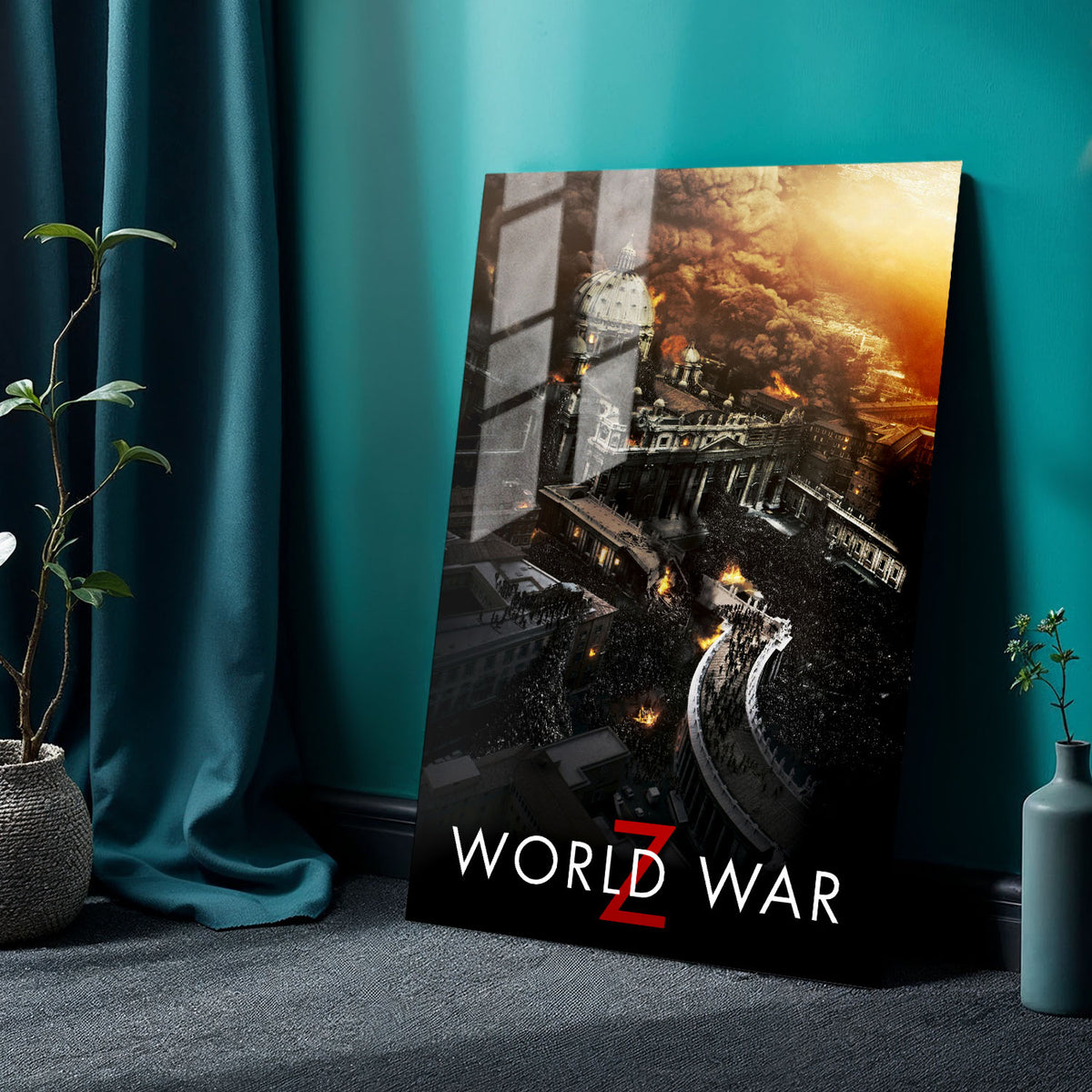 Flex Designs Metal Poster World War Z Theatrical 24 x 36" Home Goods - Movie 2013 Movie Metal Poster