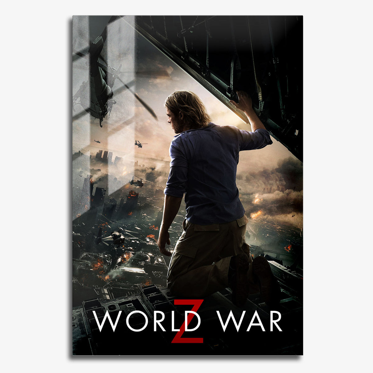 Flex Designs Metal Poster World War Z 11 x 17" Home Goods - Movie 2013 Movie Metal Poster