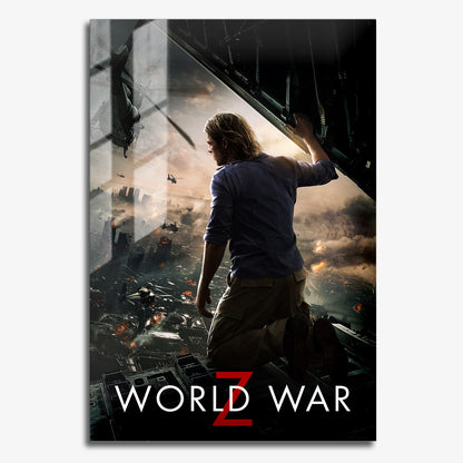 Flex Designs Metal Poster World War Z 11 x 17" Home Goods - Movie 2013 Movie Metal Poster