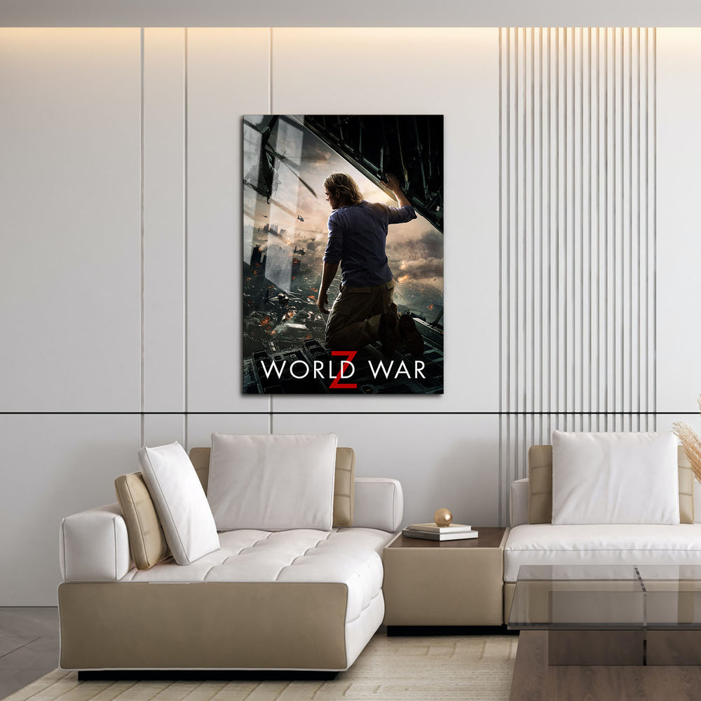 Flex Designs Metal Poster World War Z 16 x 24" Home Goods - Movie 2013 Movie Metal Poster