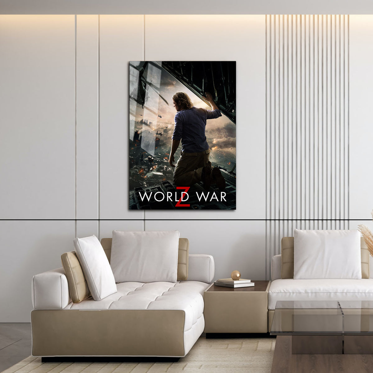 Flex Designs Metal Poster World War Z 16 x 24" Home Goods - Movie 2013 Movie Metal Poster