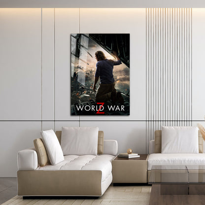 Flex Designs Metal Poster World War Z 16 x 24" Home Goods - Movie 2013 Movie Metal Poster