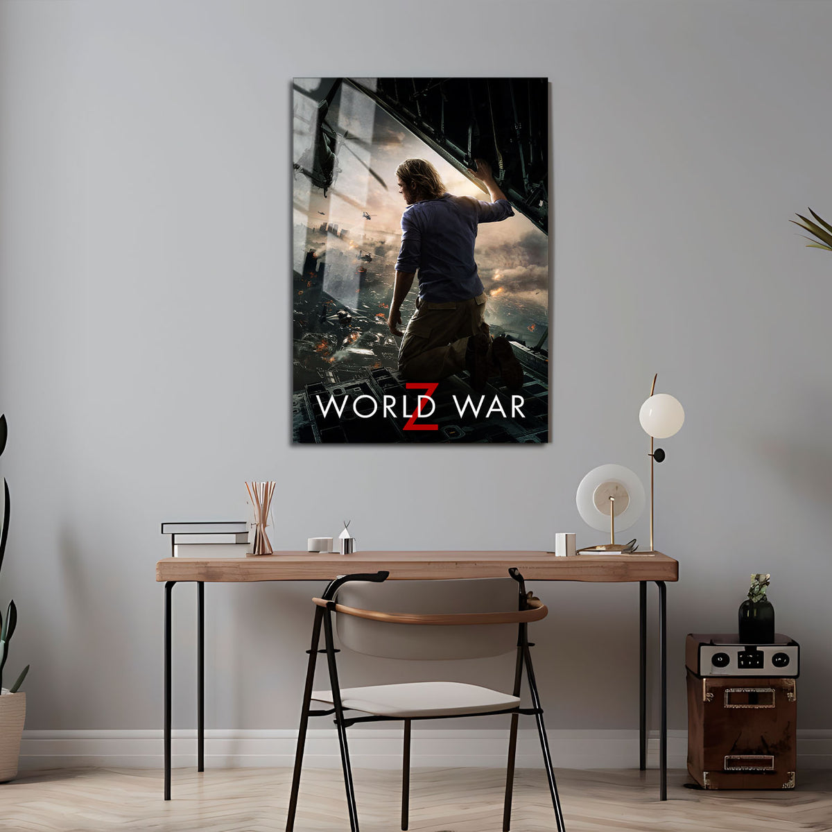 Flex Designs Metal Poster World War Z 5 x 7" Home Goods - Movie 2013 Movie Metal Poster