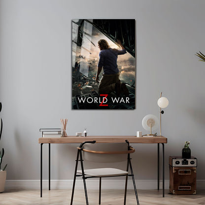 Flex Designs Metal Poster World War Z 5 x 7" Home Goods - Movie 2013 Movie Metal Poster
