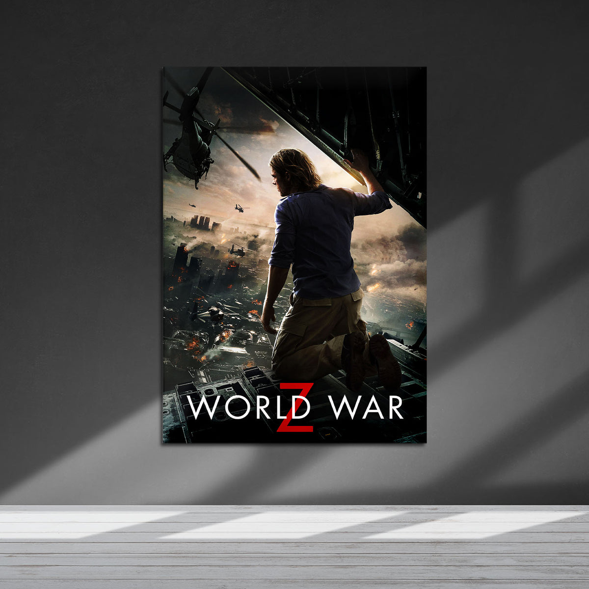 Flex Designs Metal Poster World War Z 5 x 7" Home Goods - Movie 2013 Movie Metal Poster