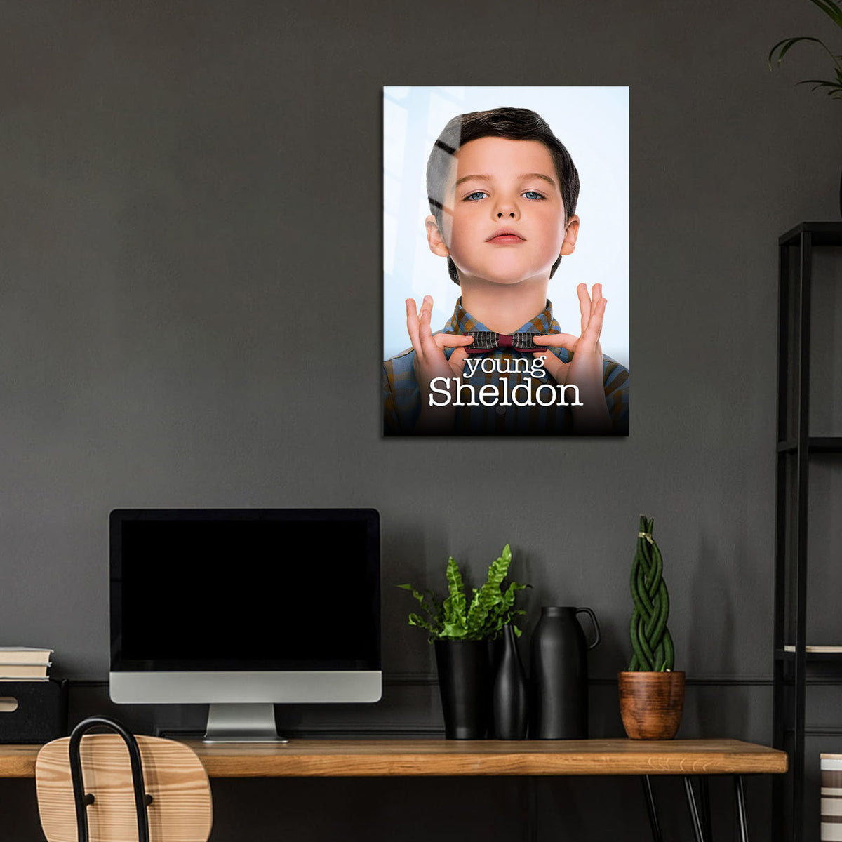 Flex Designs Metal Poster Young Sheldon 24 x 36" Home Goods - TV Show 2017 TV Show Metal Poster