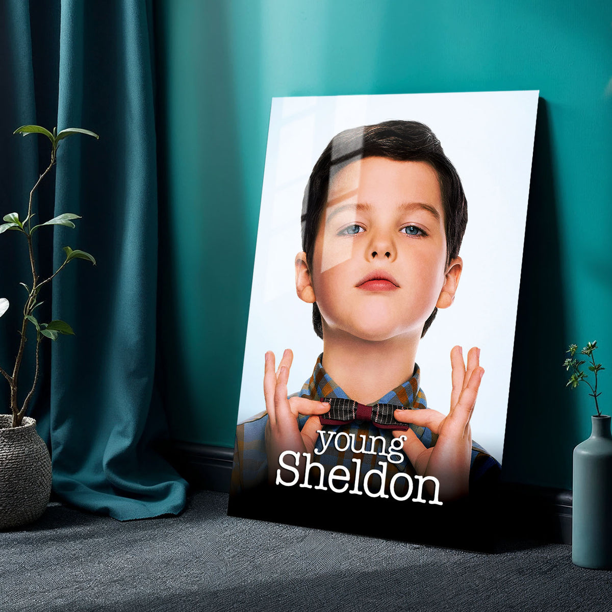Flex Designs Metal Poster Young Sheldon 24 x 36" Home Goods - TV Show 2017 TV Show Metal Poster