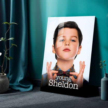 Flex Designs Metal Poster Young Sheldon 24 x 36" Home Goods - TV Show 2017 TV Show Metal Poster
