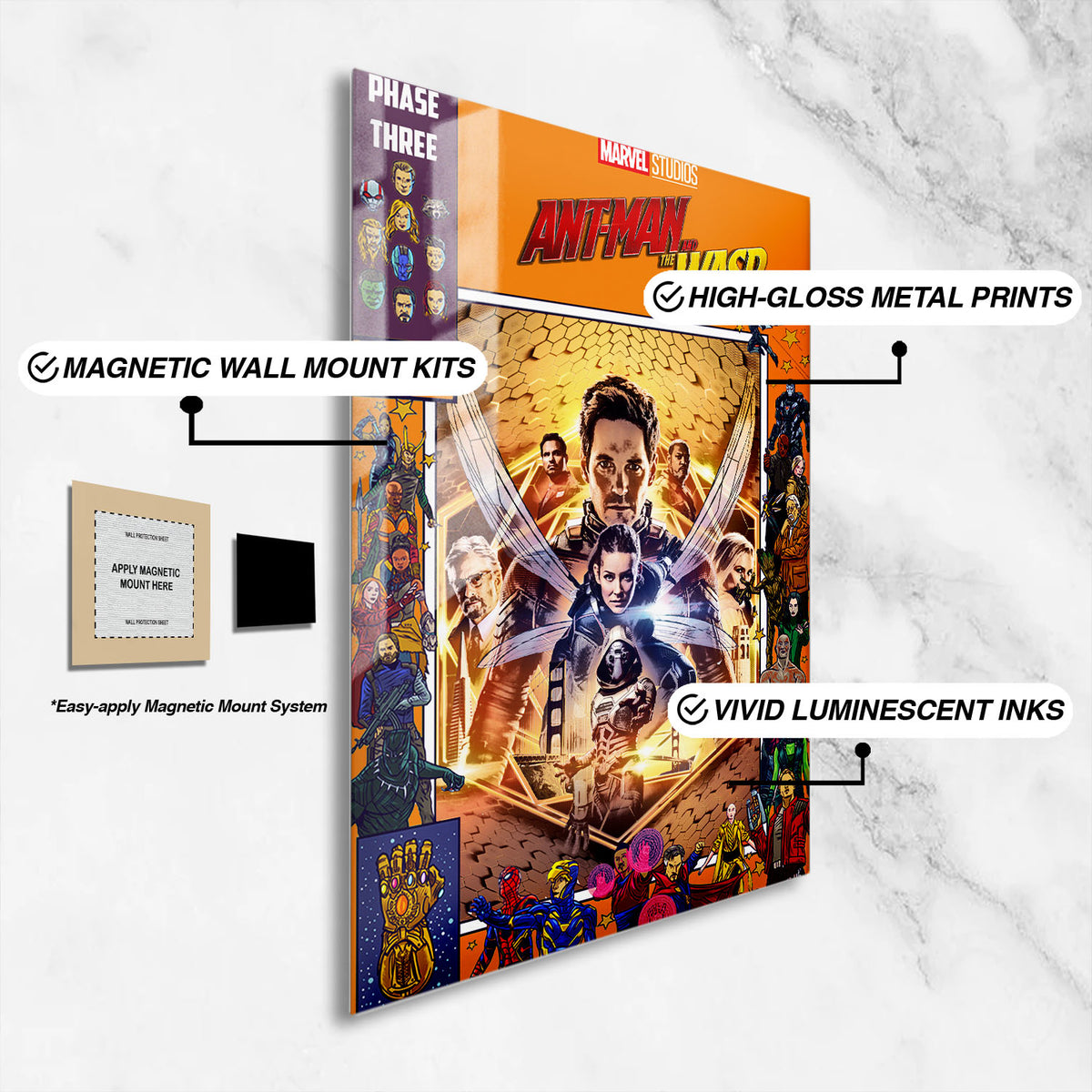 Flex Designs Metal Poster Ant Man and the Wasp Comics 16 x 24" Home Goods - Movie 2018 Movie Metal Poster