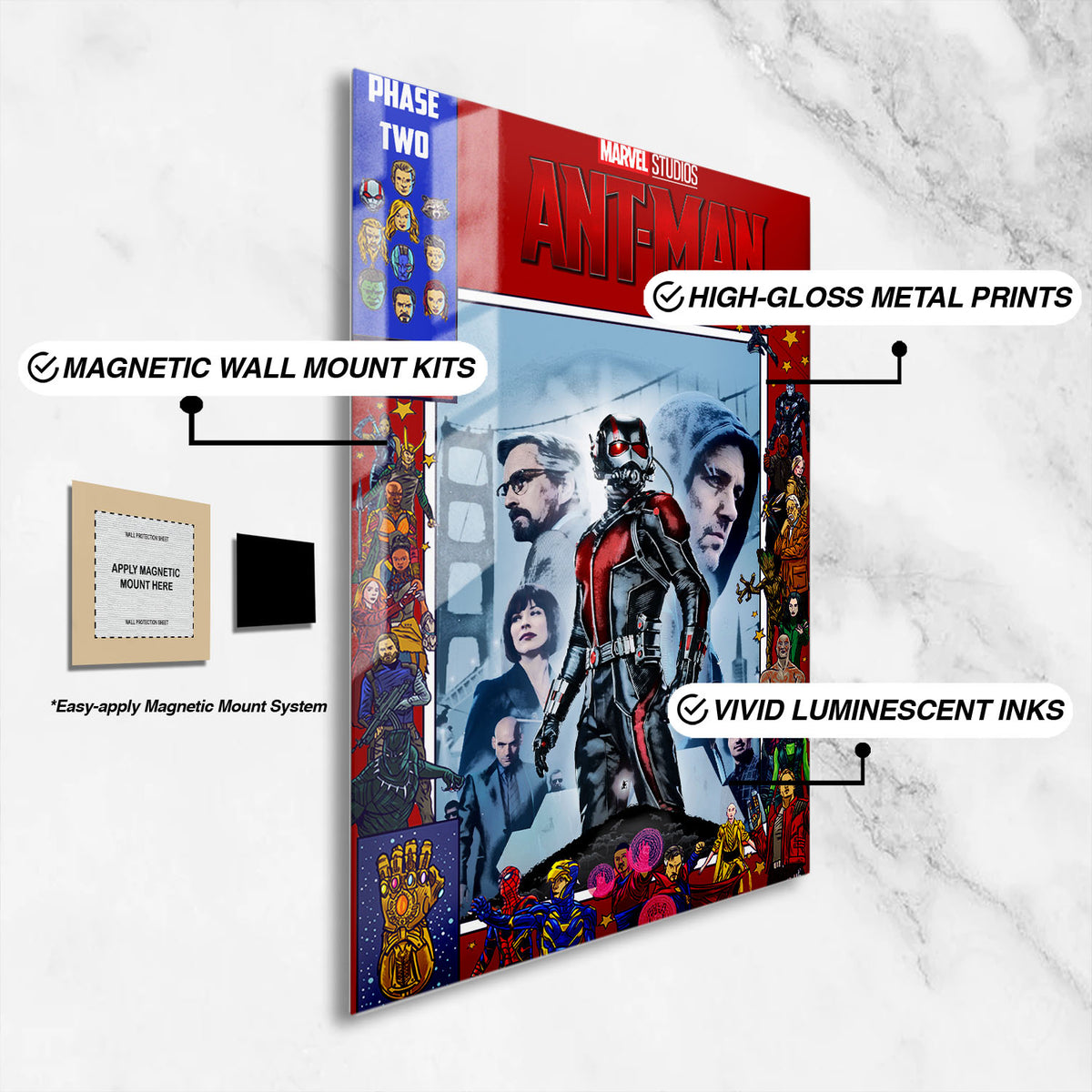 Flex Designs Metal Poster Ant-Man Comics 16 x 24" Home Goods - Movie 2015 Movie Metal Poster