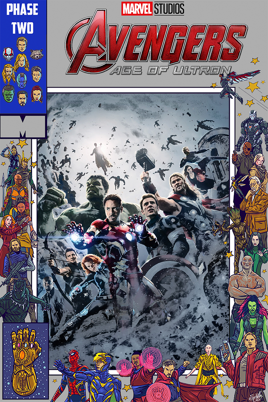 Flex Designs Metal Poster Avengers Age of Ultron Comics 11 x 17" Home Goods - Movie 2015 Movie Metal Poster