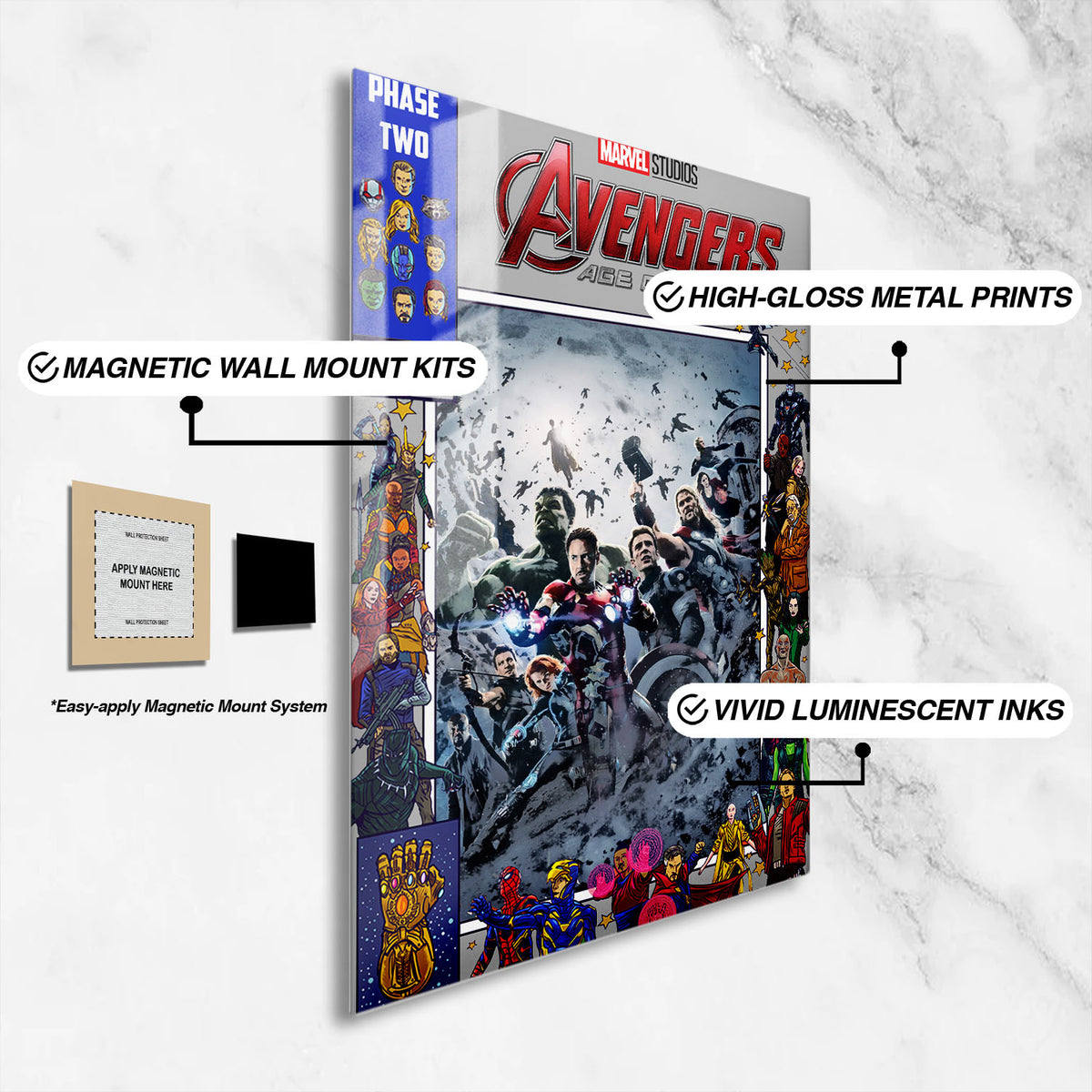 Flex Designs Metal Poster Avengers Age of Ultron Comics 16 x 24" Home Goods - Movie 2015 Movie Metal Poster