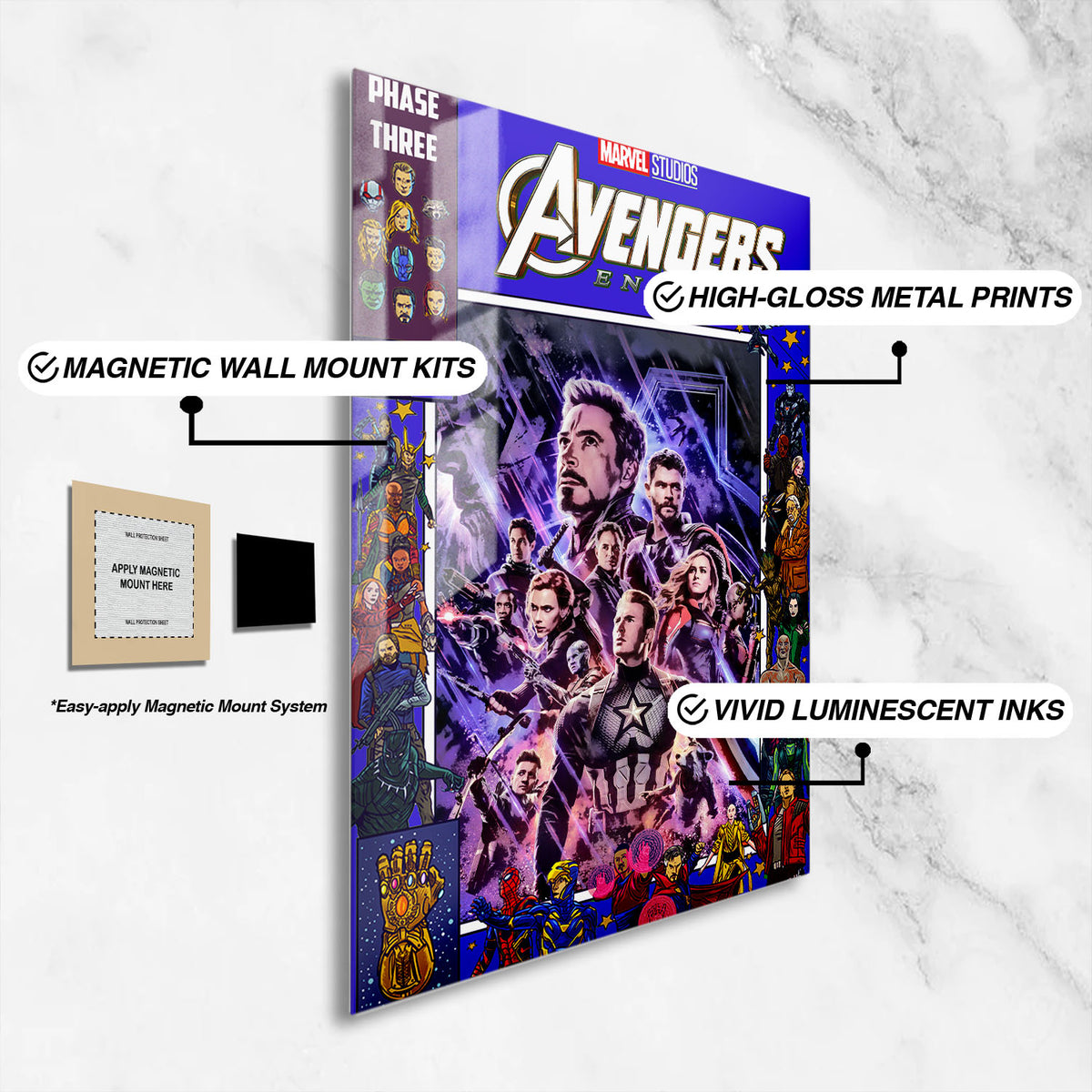Flex Designs Metal Poster Avengers Endgame Comics 16 x 24" Home Goods - Movie 2019 Movie Metal Poster