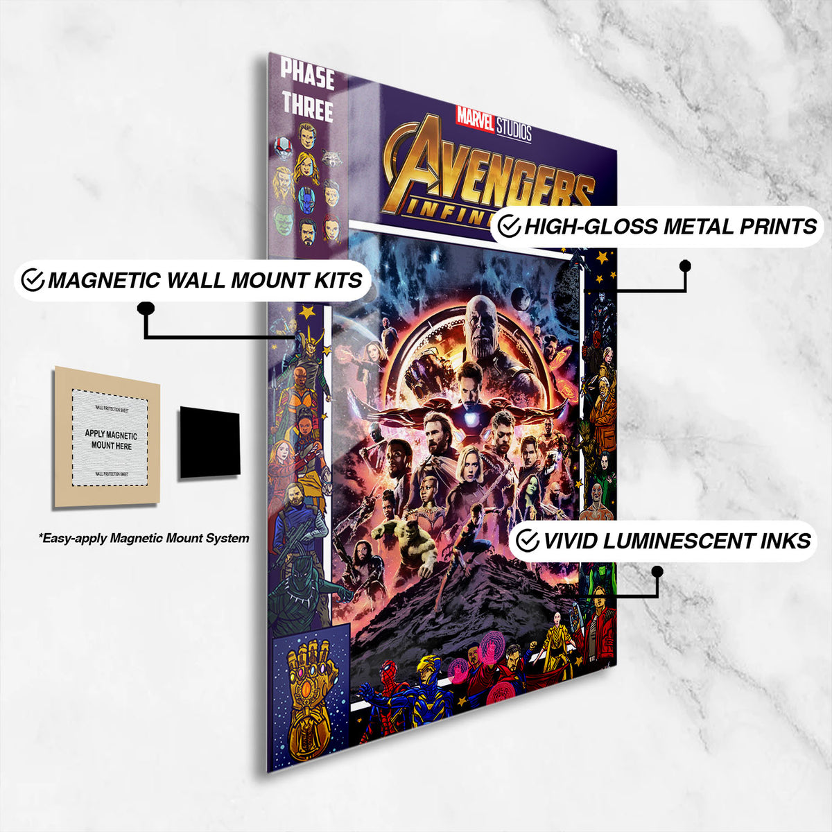 Flex Designs Metal Poster Avengers Infinity War Comics 16 x 24" Home Goods - Movie 2018 Movie Metal Poster