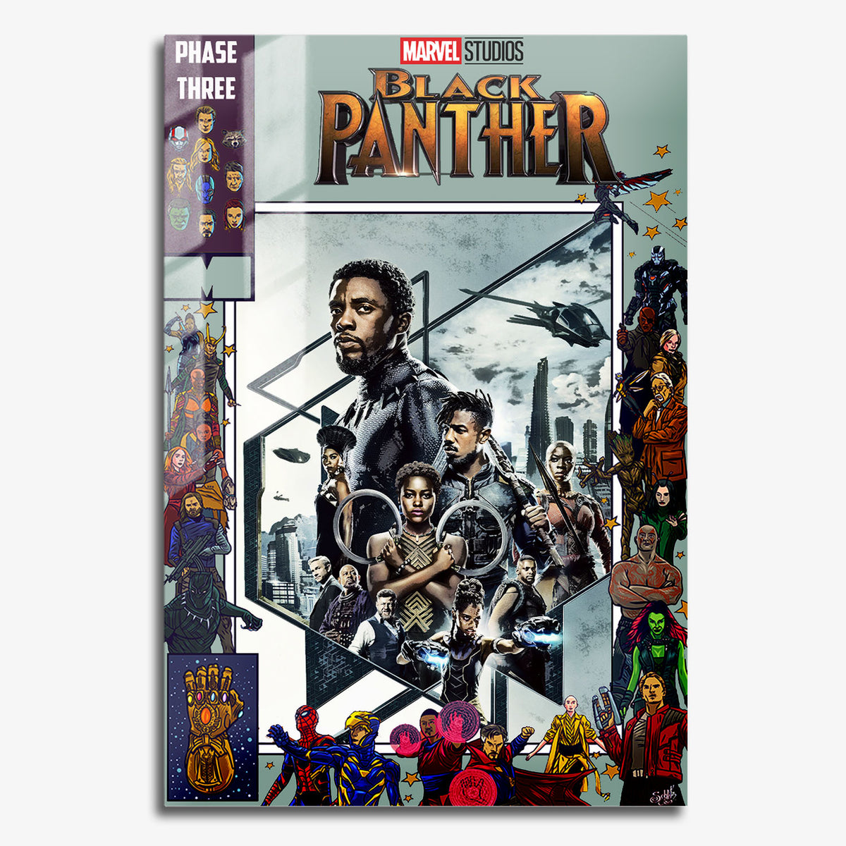 Flex Designs Metal Poster Black Panther Comics 11 x 17" Home Goods - Movie 2018 Movie Metal Poster