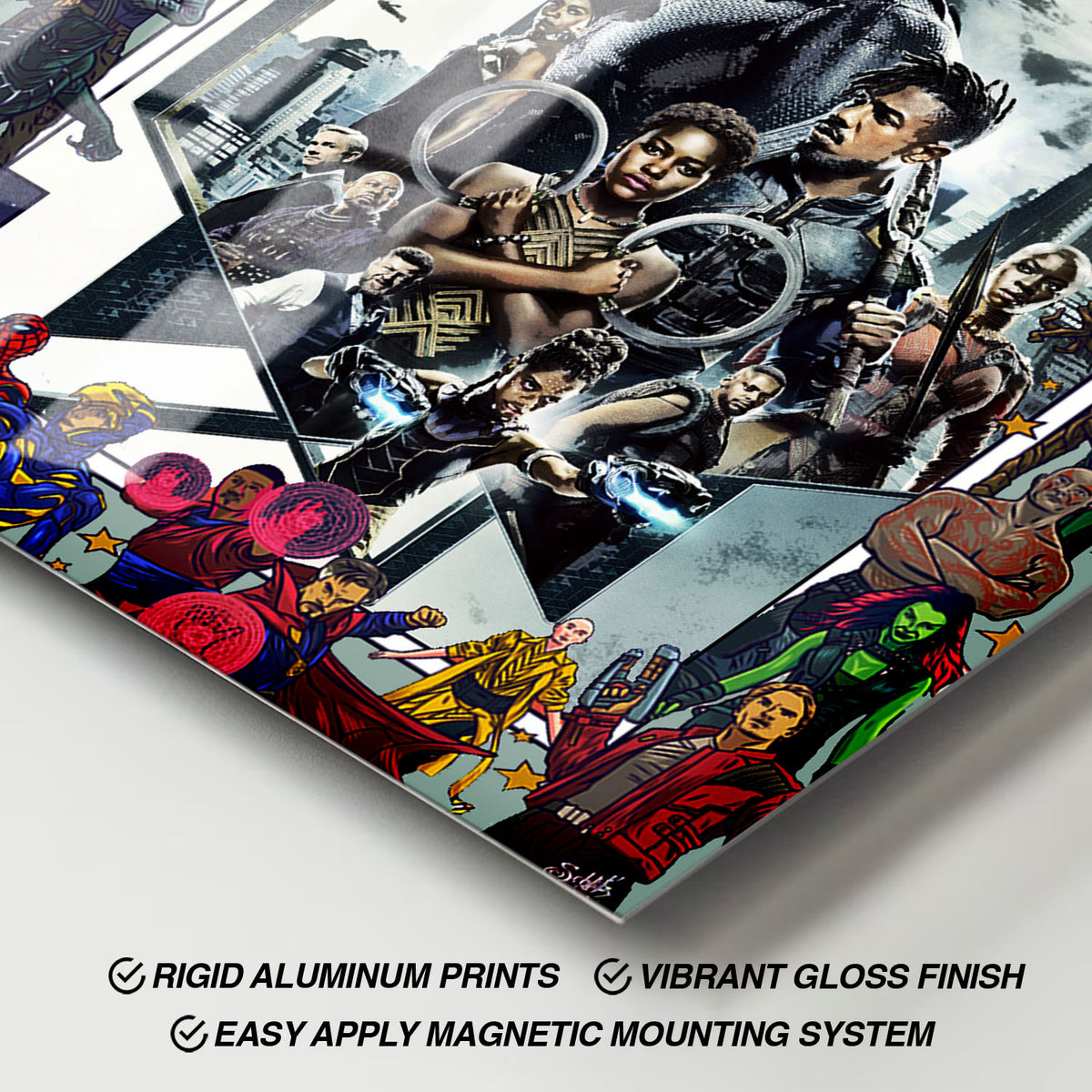 Flex Designs Metal Poster Black Panther Comics 11 x 17" Home Goods - Movie 2018 Movie Metal Poster