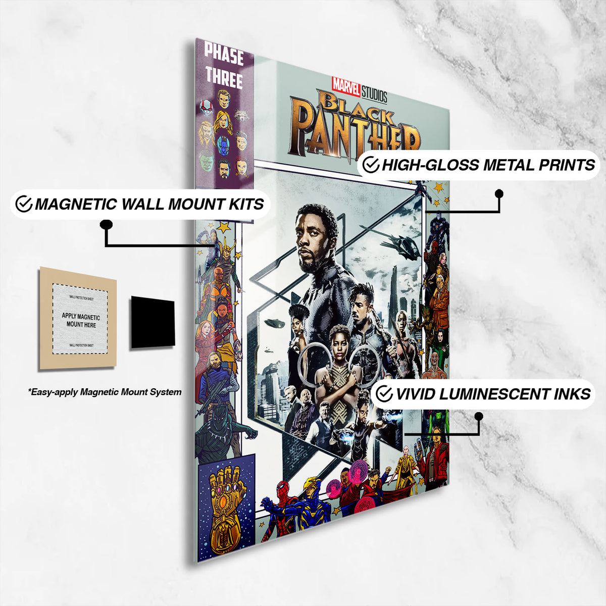 Flex Designs Metal Poster Black Panther Comics 16 x 24" Home Goods - Movie 2018 Movie Metal Poster