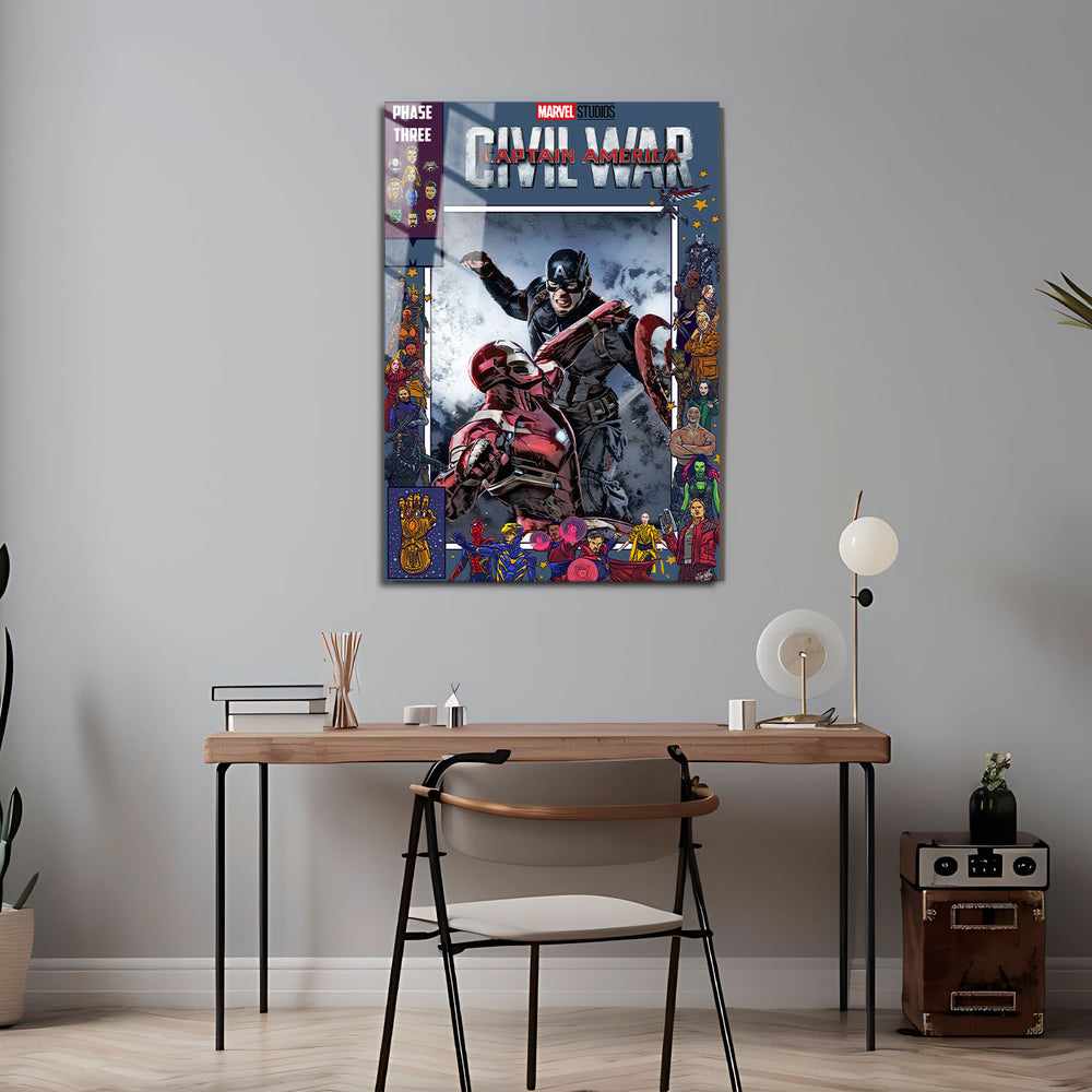 Flex Designs Metal Poster Captain America Civil War Comics 5 x 7" Home Goods - Movie 2016 Movie Metal Poster