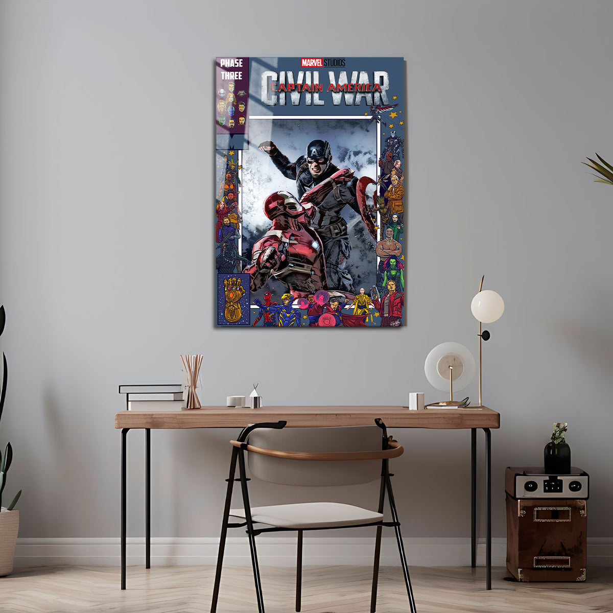 Flex Designs Metal Poster Captain America Civil War Comics 5 x 7" Home Goods - Movie 2016 Movie Metal Poster