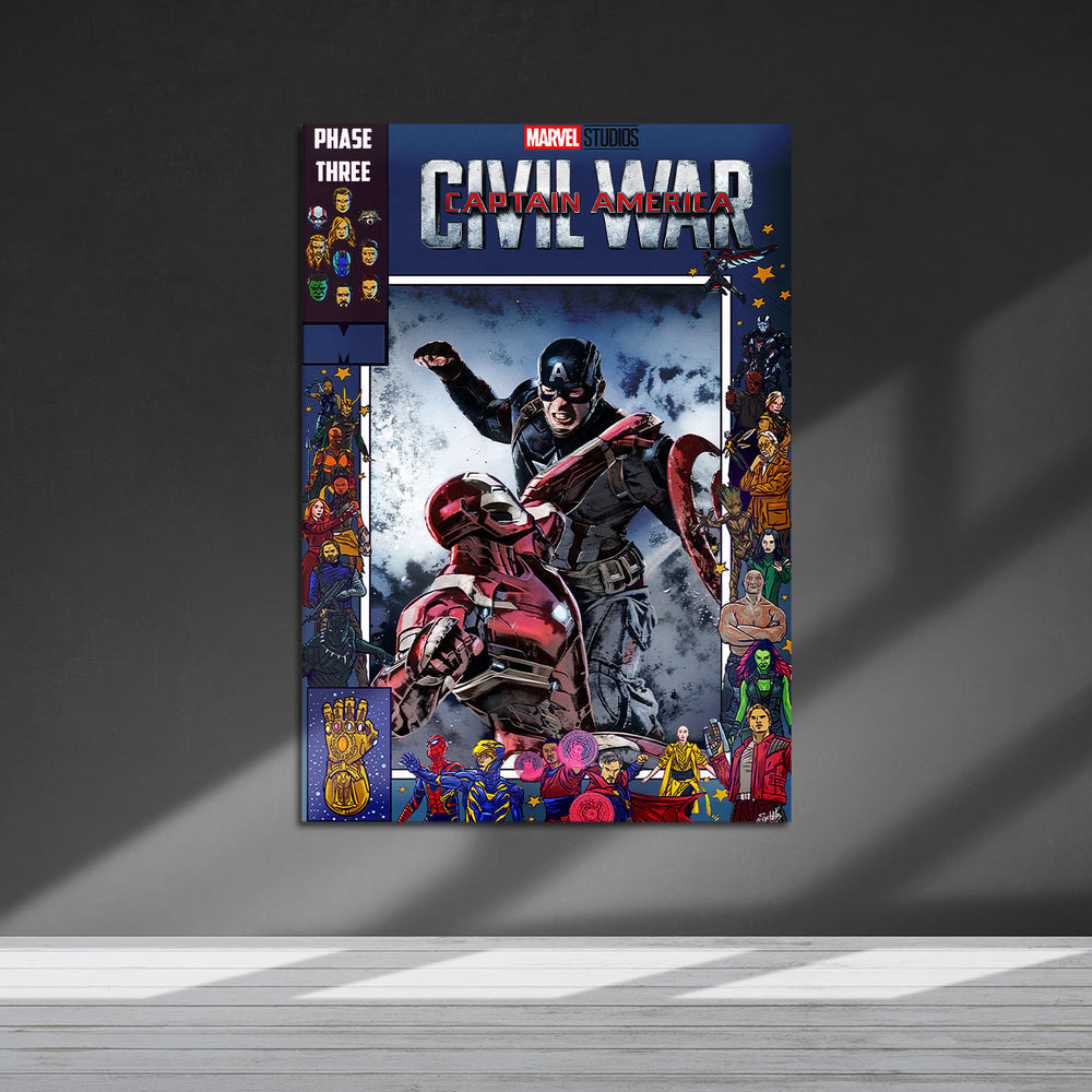 Flex Designs Metal Poster Captain America Civil War Comics 5 x 7" Home Goods - Movie 2016 Movie Metal Poster