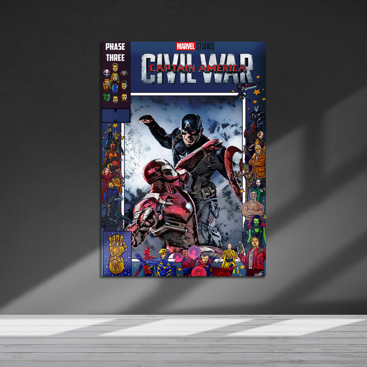 Flex Designs Metal Poster Captain America Civil War Comics 5 x 7" Home Goods - Movie 2016 Movie Metal Poster