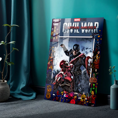 Flex Designs Metal Poster Captain America Civil War Comics 24 x 36" Home Goods - Movie 2016 Movie Metal Poster