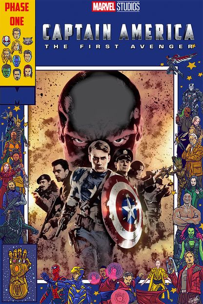 Flex Designs Metal Poster Captain America The First Avenger Comics 11 x 17" Home Goods - Movie 2011 Movie Metal Poster