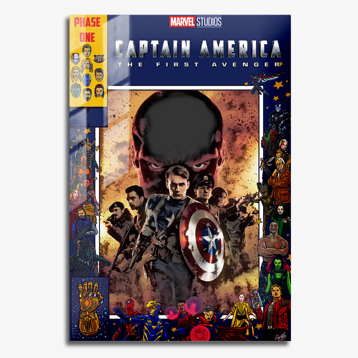 Flex Designs Metal Poster Captain America The First Avenger Comics 11 x 17" Home Goods - Movie 2011 Movie Metal Poster