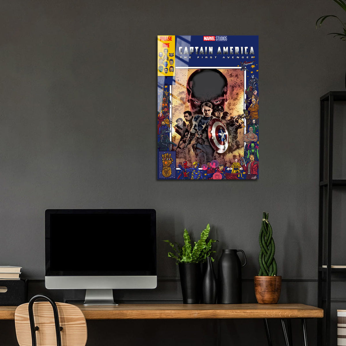 Flex Designs Metal Poster Captain America The First Avenger Comics 24 x 36" Home Goods - Movie 2011 Movie Metal Poster