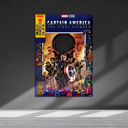 Flex Designs Metal Poster Captain America The First Avenger Comics 5 x 7" Home Goods - Movie 2011 Movie Metal Poster