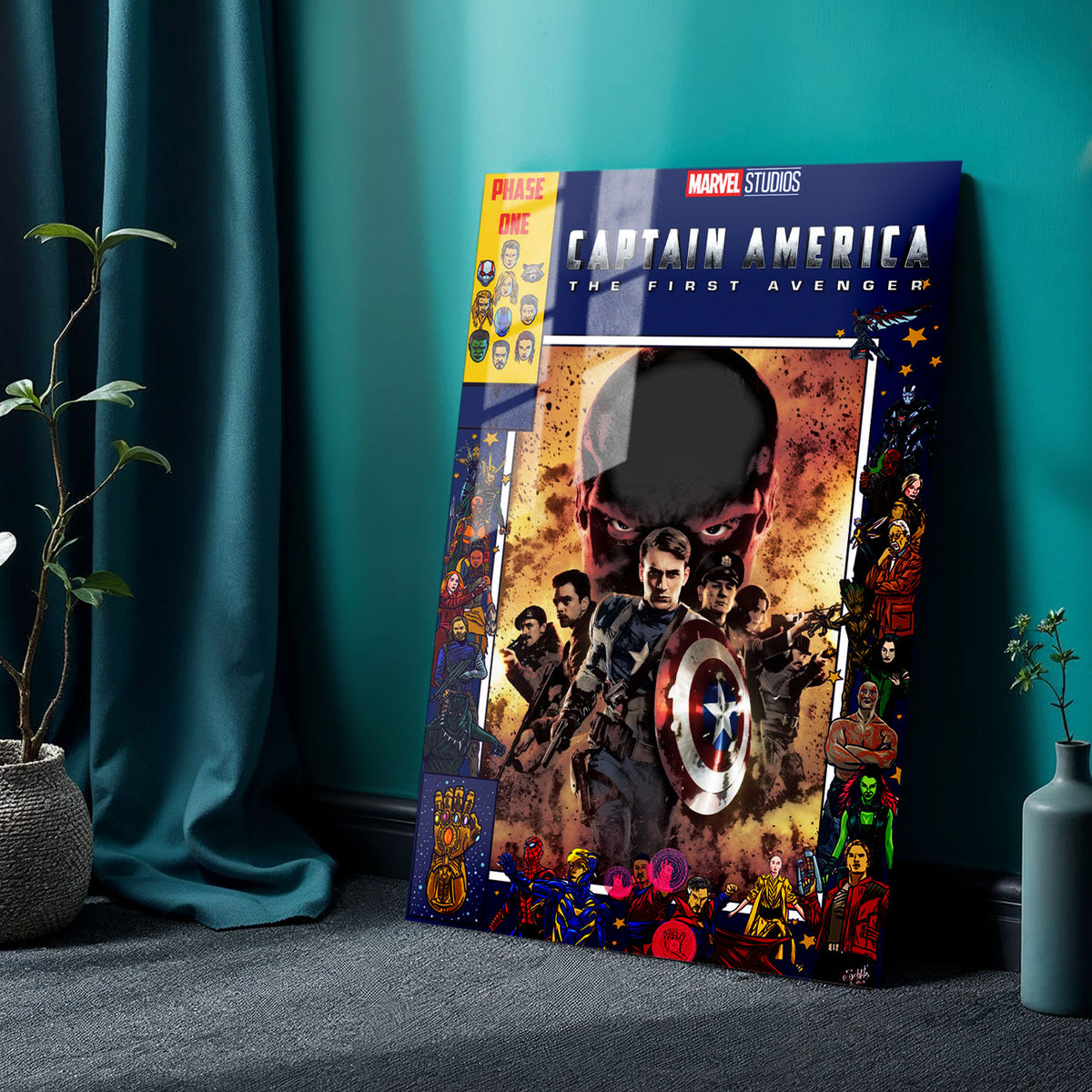 Flex Designs Metal Poster Captain America The First Avenger Comics 24 x 36" Home Goods - Movie 2011 Movie Metal Poster