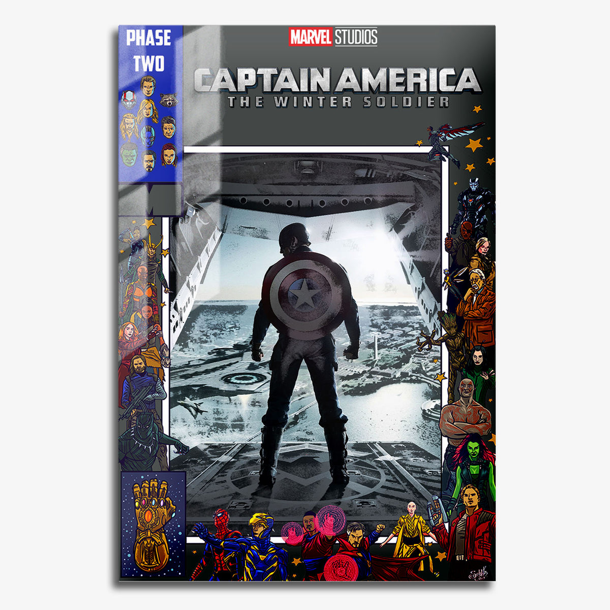 Flex Designs Metal Poster Captain America The Winter Soldier Comics 11 x 17" Home Goods - Movie 2014 Movie Metal Poster