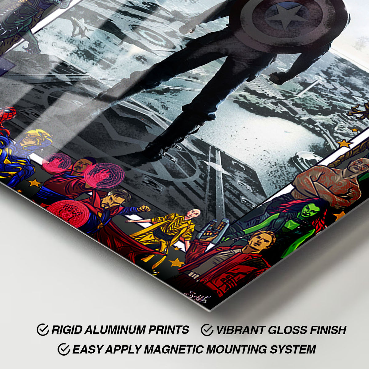 Flex Designs Metal Poster Captain America The Winter Soldier Comics 11 x 17" Home Goods - Movie 2014 Movie Metal Poster