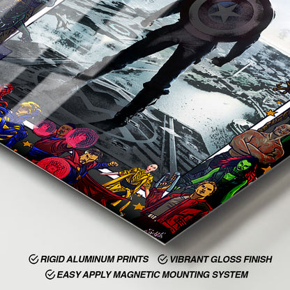 Flex Designs Metal Poster Captain America The Winter Soldier Comics 11 x 17" Home Goods - Movie 2014 Movie Metal Poster