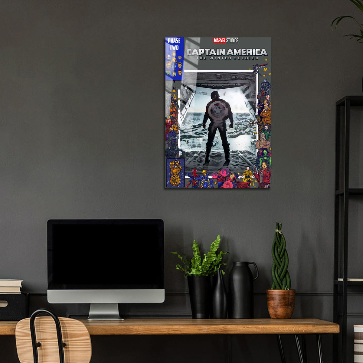 Flex Designs Metal Poster Captain America The Winter Soldier Comics 24 x 36" Home Goods - Movie 2014 Movie Metal Poster