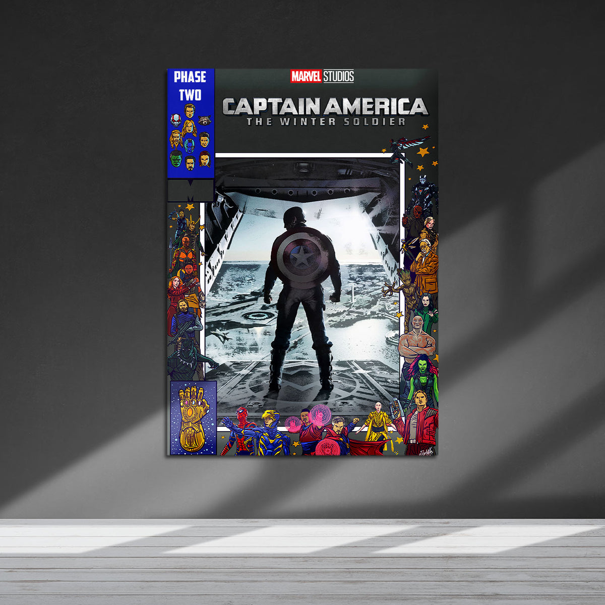 Flex Designs Metal Poster Captain America The Winter Soldier Comics 5 x 7" Home Goods - Movie 2014 Movie Metal Poster
