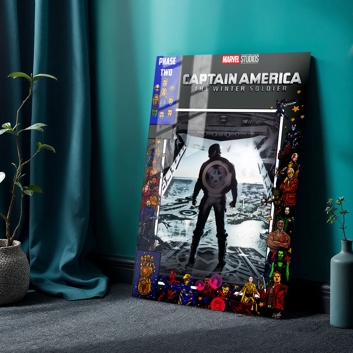 Flex Designs Metal Poster Captain America The Winter Soldier Comics 24 x 36" Home Goods - Movie 2014 Movie Metal Poster