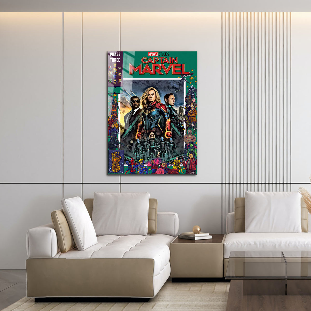Flex Designs Metal Poster Captain Marvel Comics 16 x 24" Home Goods - Movie 2019 Movie Metal Poster