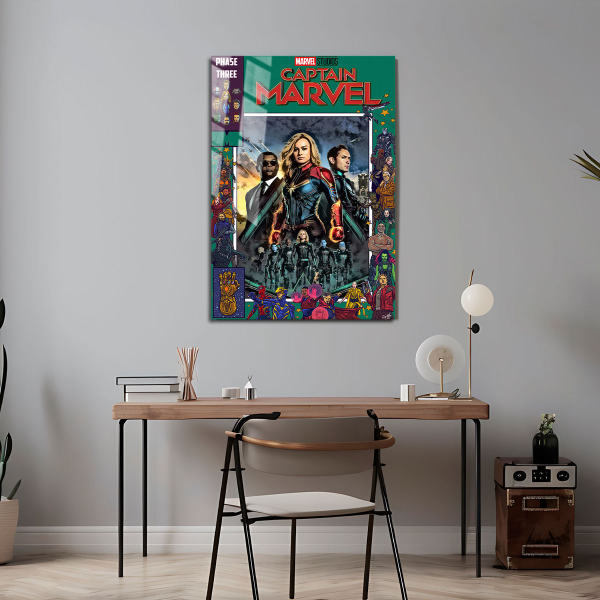 Flex Designs Metal Poster Captain Marvel Comics 5 x 7" Home Goods - Movie 2019 Movie Metal Poster