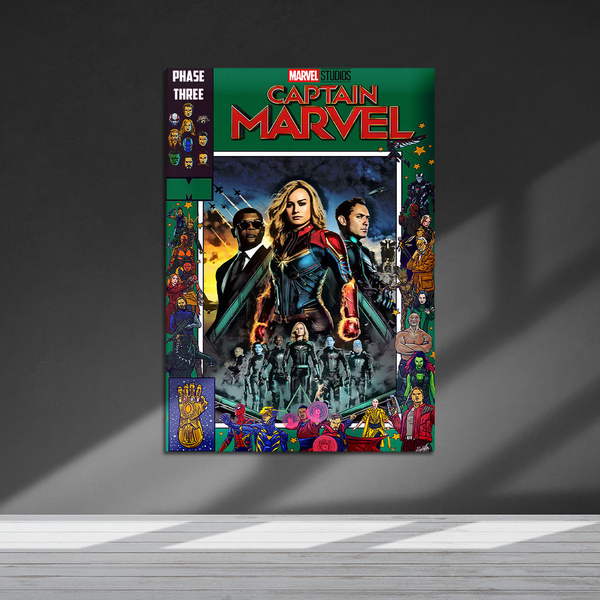 Flex Designs Metal Poster Captain Marvel Comics 5 x 7" Home Goods - Movie 2019 Movie Metal Poster