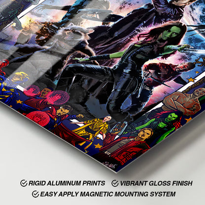 Flex Designs Metal Poster Guardians of the Galaxy Comics 11 x 17" Home Goods - Movie 2014 Movie Metal Poster
