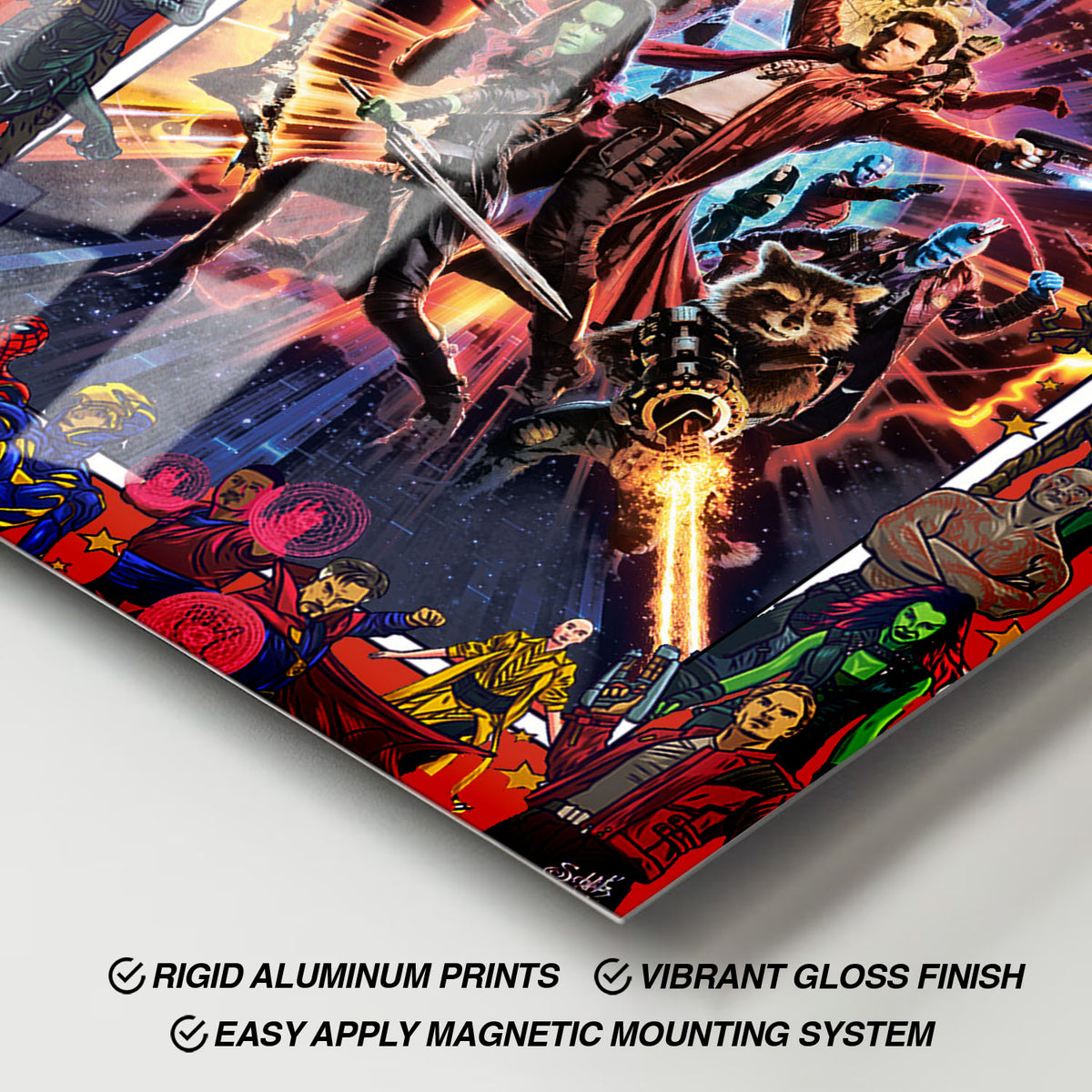 Flex Designs Metal Poster Guardians of the Galaxy Vol 2 Comics 11 x 17" Home Goods - Movie 2017 Movie Metal Poster