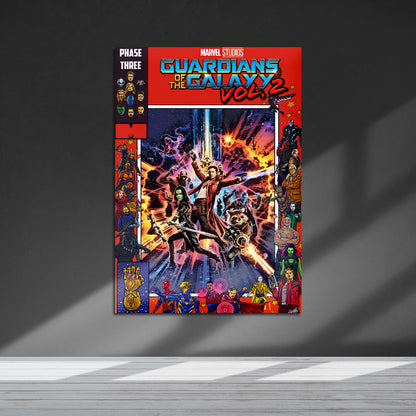 Flex Designs Metal Poster Guardians of the Galaxy Vol 2 Comics 5 x 7" Home Goods - Movie 2017 Movie Metal Poster