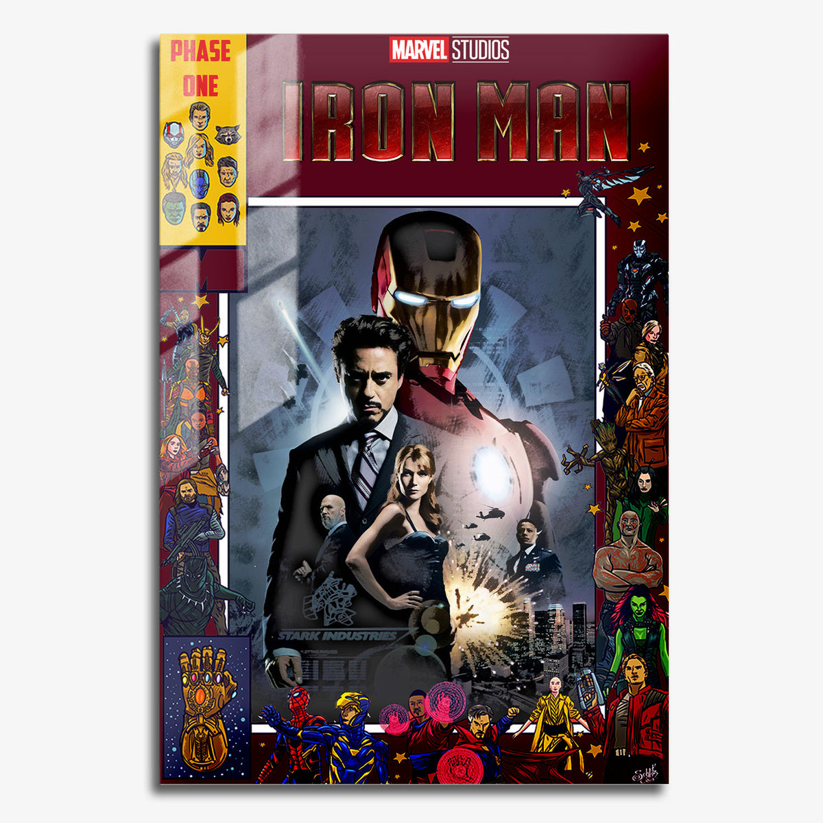 Flex Designs Metal Poster Iron Man Comics 11 x 17" Home Goods - Movie 2008 Movie Metal Poster